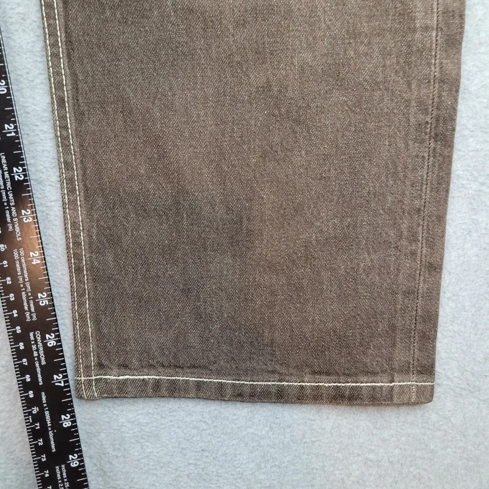 Levi's 501 Straight Leg Jeans Mens 42x30 Brown Button Fly Denim Pants